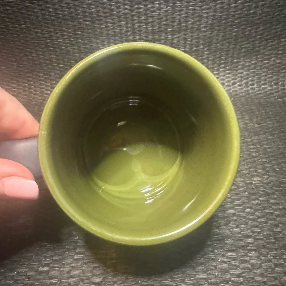 Starbucks Gray and Green Mug with Scooter Design